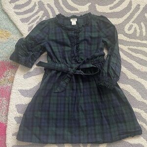 J Crew Crewcuts plaid tie waist dress